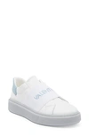 Valentino By Mario Valentino Incas Banded Leather Sneaker In White Sky