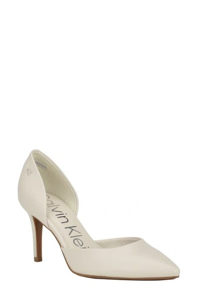 Calvin Klein Gloria D'orsay Pump In Natural Shiny
