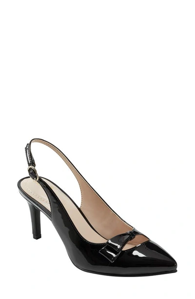 Bandolino Slingback Pump In Black Patent - Faux Patent Leather