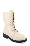 Journee Collection Nikks Combat Boot In Bone