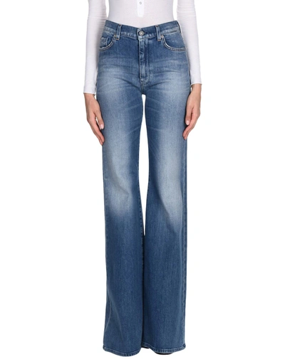 7 For All Mankind Denim Trousers In Blue