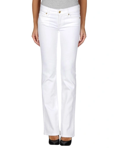 7 For All Mankind Denim Pants In White
