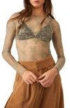 Free People Full Bloom Layering Top In Green Tea Leaves