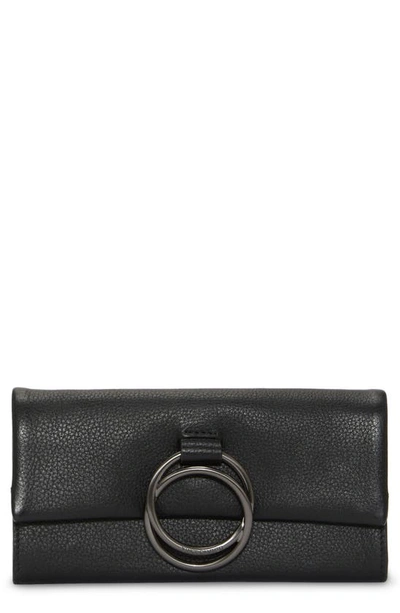 Vince Camuto Livy Leather Clutch Wallet In Noir