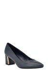 Calvin Klein Natalia Pointed Toe Flat In Navy