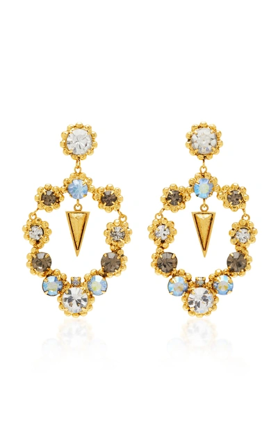 Nicole Romano Palmer 18k Gold-plated Crystal Earrings