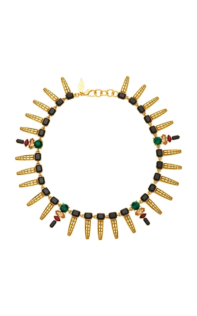 Nicole Romano Keystone Gold-plated Crystal Necklace