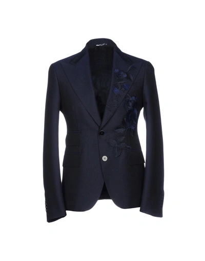 Dolce & Gabbana Blazer In Dark Blue