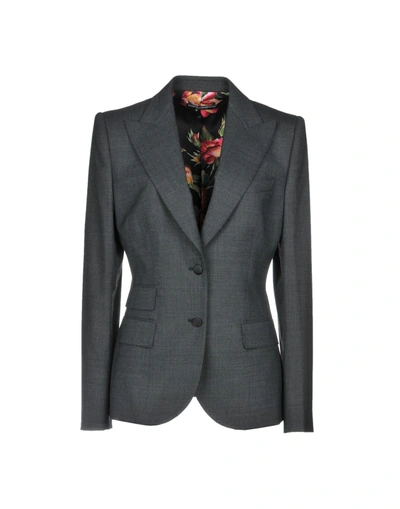 Dolce & Gabbana Suit Jackets In Steel Grey