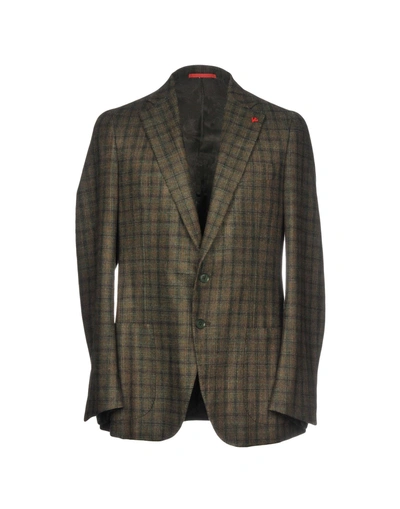 Isaia Blazer In Dark Green