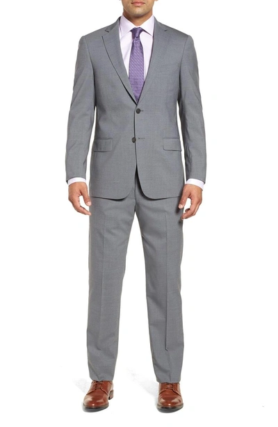 Hart Schaffner Marx Classic Fit Solid Stretch Wool Suit In Grey