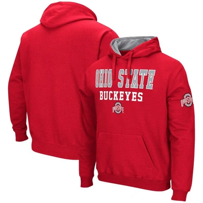 Colosseum Scarlet Ohio State Buckeyes Sunrise Pullover Hoodie