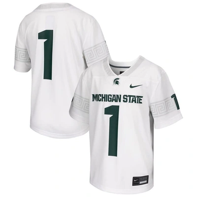 Nike Kids' Youth  # White Michigan State Spartans Football Game Jersey