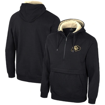 Colosseum Black Colorado Buffaloes Half-zip Hoodie