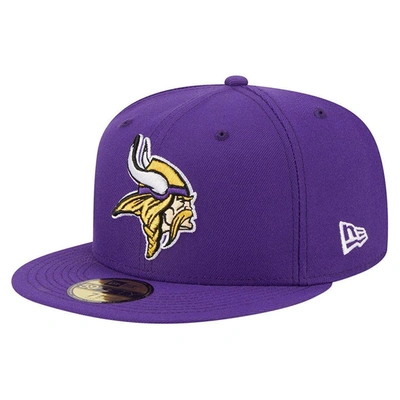 New Era Purple Minnesota Vikings  Main 59fifty Fitted Hat