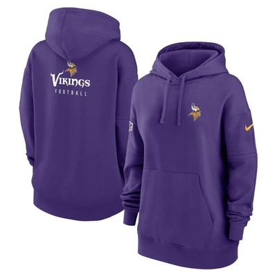 Nike Purple Minnesota Vikings 2023 Sideline Club Fleece Pullover Hoodie