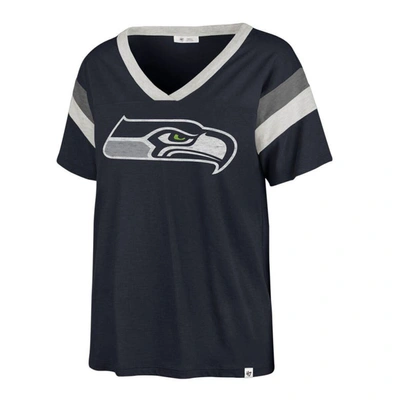47 ' Navy Seattle Seahawks Phoenix V-neck T-shirt