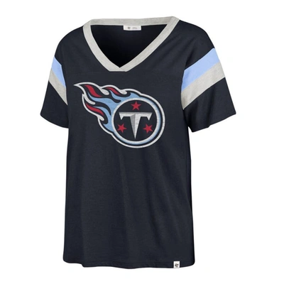 47 Brand '47 Navy Tennessee Titans Phoenix V-neck T-shirt