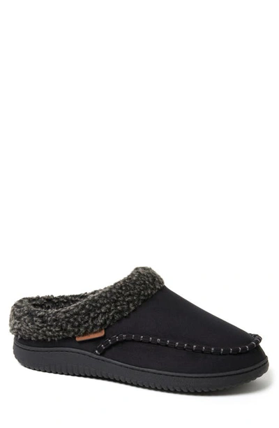 Dearfoams Marshall Faux Shearling Slipper In Black