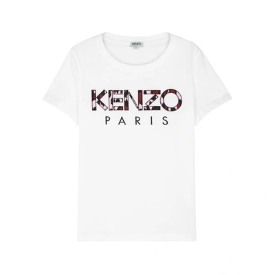 Kenzo Logo-appliquéd Cotton T-shirt In White