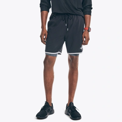 Nautica Mens Competition Sustainably Crafted 7" Lined Short In Black