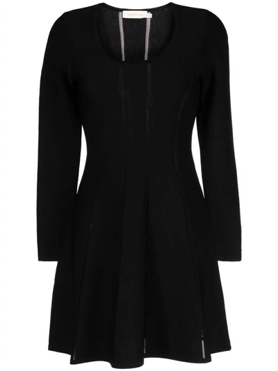 Zimmermann Luminosity Knitted Minidress In Black