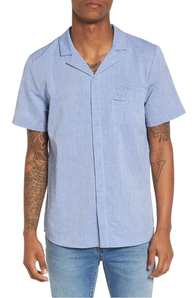 Native Youth Epiphytes Woven Shirt In Blue