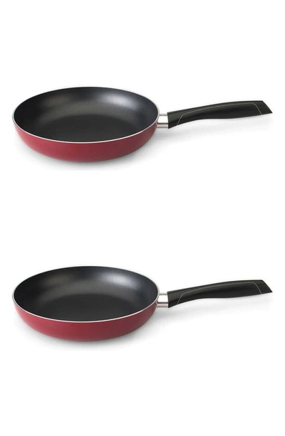 Berghoff Geminis 2-piece Stir Fry Pan Set In Red