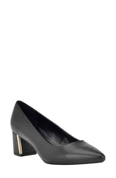 Calvin Klein Natalia Pointed Toe Flat In Black