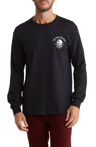 Retrofit Smooth Sailing Long Sleeve Graphic T-shirt In Black
