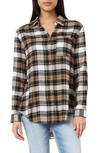 C&c California Kyle Plaid Tunic Shirt In Black Night