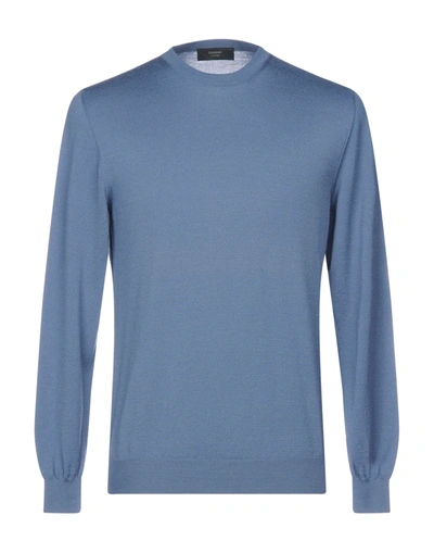 Zanone Sweater In Slate Blue