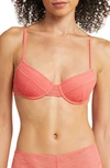 Etam Sublime We Care Underwire Contour Bra In Coral