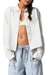 Free People Classic Button-up Shirt In Ivory Combo