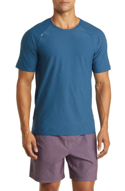 Rhone Reign Athletic Short Sleeve T-shirt In Storm Blue