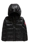 Canada Goose Kids' Crofton Water Repellent 750 Fill Power Down Recycled Nylon Puffer Jacket In Black - Noir