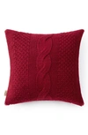Ugg Erie Cable Knit Accent Pillow In Dark Cherry