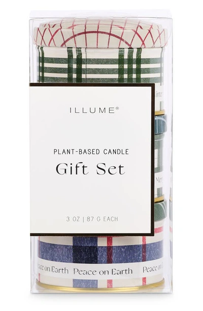 Illume ® Balsam & Cedar Mini Tin 3-piece Gift Set In Balsam Cedar Multi 3.1oz