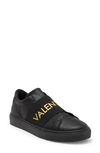Valentino By Mario Valentino Zeus Slip-on Sneaker In Black Gold