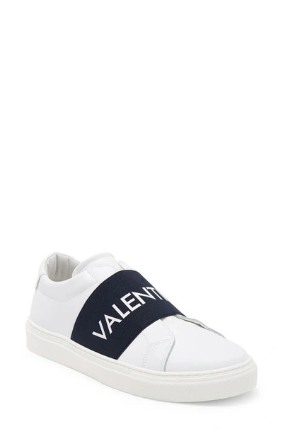 Valentino By Mario Valentino Zeus Slip-on Sneaker In White Blue