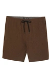 O'neill Reserve Drawstring Waist Shorts In Brown Heather