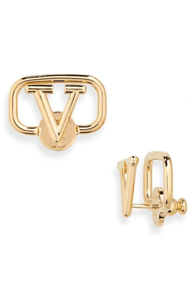 Valentino Garavani Vlogo Signature Front/back Earrings In Cs4 Oro 18