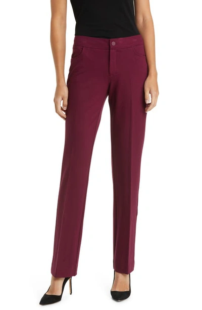 Anne Klein Compression Bootcut Pants In Red