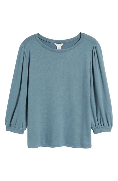Caslon Cozy Knit Top In Blue Mirage