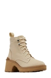 Sorel Hi-line Lace-up Boot In Bleached Ceramic/caribou Buff