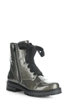 Bos. & Co. Paulie Waterproof Lace-up Bootie In Pewter Mascara Patent