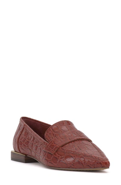 Vince Camuto Calentha Pointed Toe Loafer In Ketchup Leather