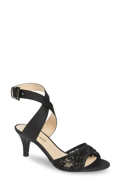 J. Reneé Soncino Strappy Sandal In Black Satin