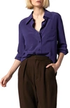 Equipment Quinne Silk Button-up Shirt In Astral Aura