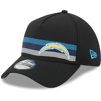 New Era Black Los Angeles Chargers Flawless Stripe 39thirty Flex Hat